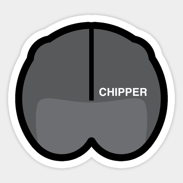 Chipper helmet Topgun Sticker TeePublic